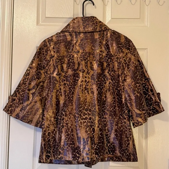 Mark Zunino Leopard Print Button Down Shirt Size M - Picture 6 of 9